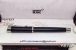 Perfect Replica Montblanc Special Edition Stainless Steel Clip Cap Black Rollerball Pen AAA+